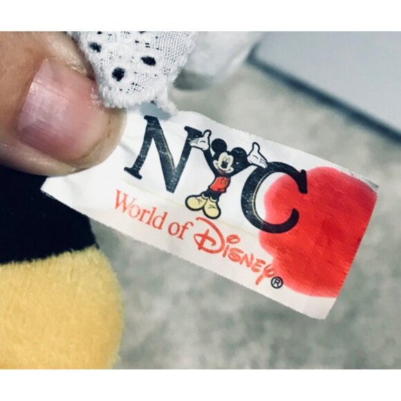 Disney NYC Minnie Mouse Plush Toy With Red Polka Dot Bow & Skirt 8" - Picture 9 of 10